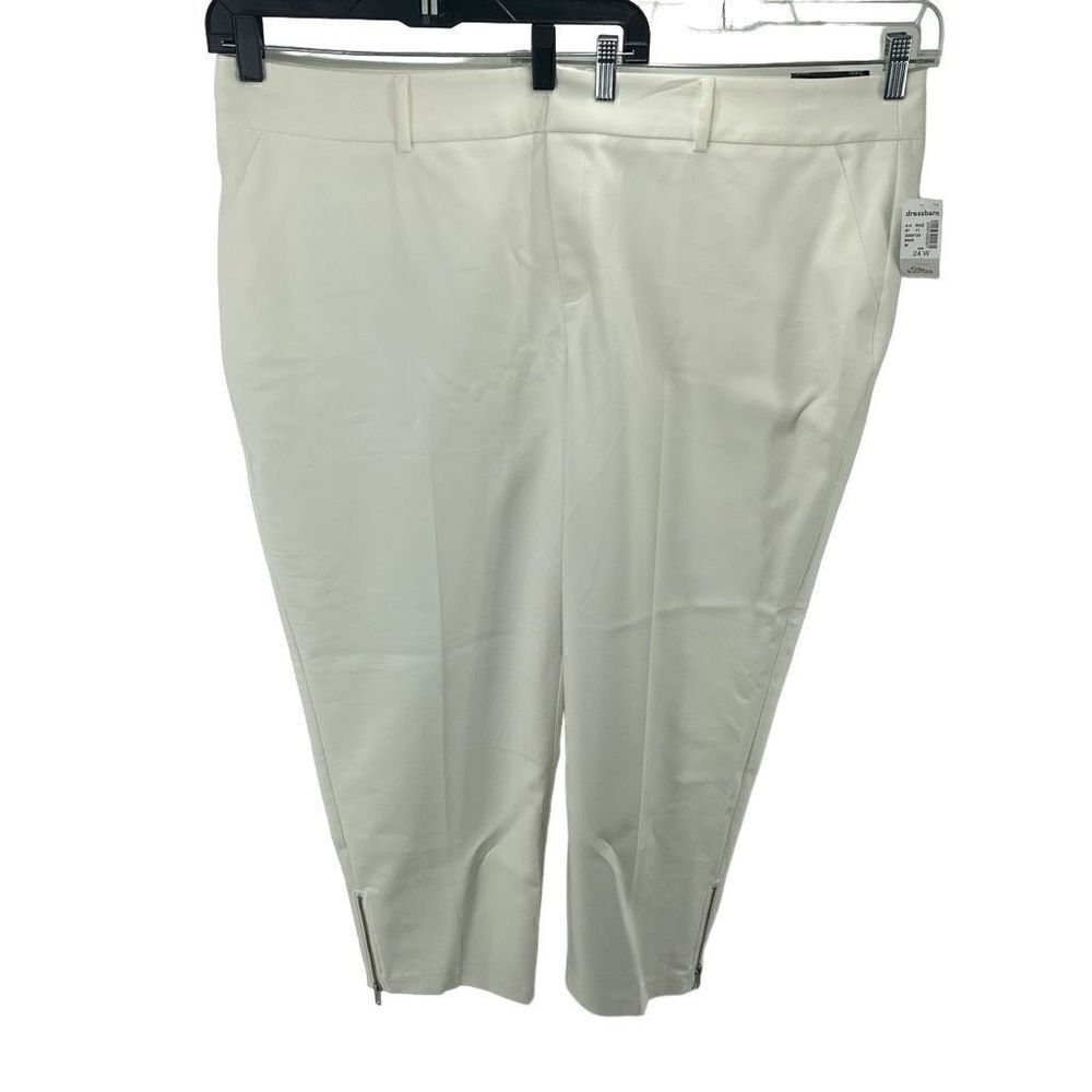 Roz & Ali Women's Signature Fit Low Waist Ankle Length Trouser Size 24W NWT